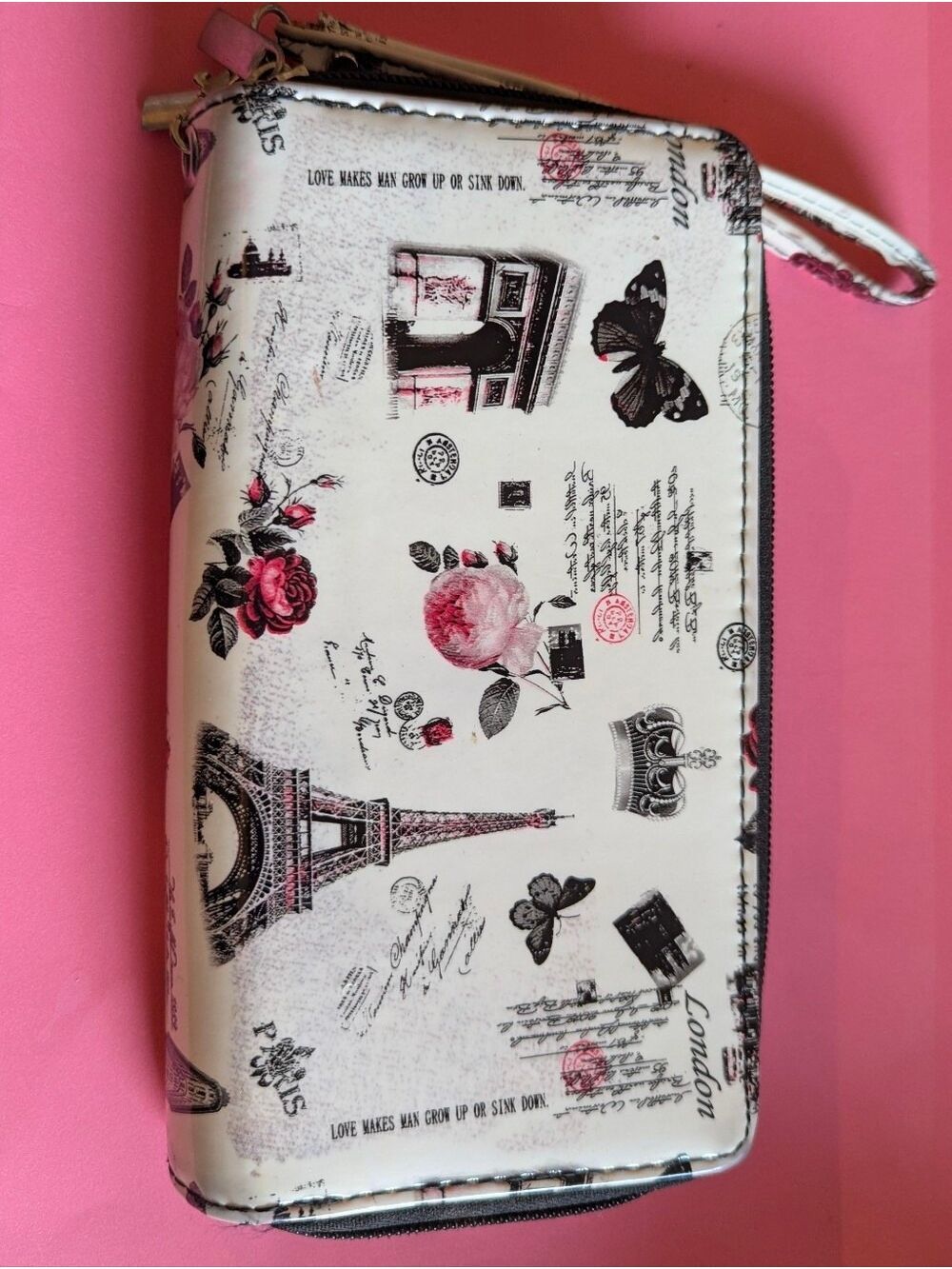 Hawnee: Paris Eiffel Tower Rose Wallet